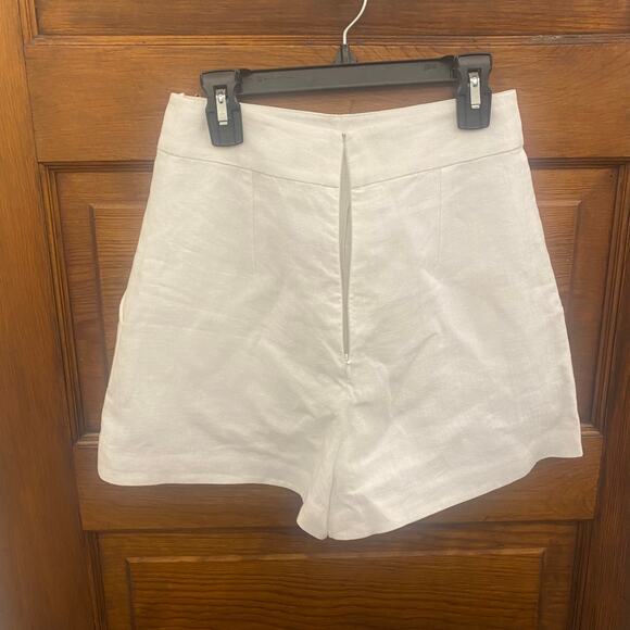 Three Graces Women's Linen Shorts White size 6 UMA European Linen White $377 NWT - Picture 10 of 14